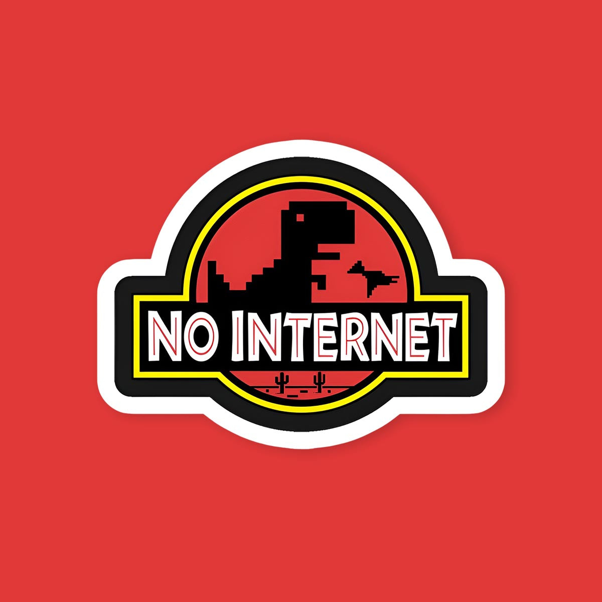 No Internet Park Sticker