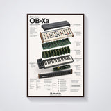 Oberheim OB-Xa Wall Art Poster - Synthesizer Poster, Music Studio Wall Decor, Gift for Music Producer