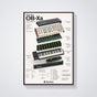 Oberheim OB-Xa Wall Art Poster - Synthesizer Poster, Music Studio Wall Decor, Gift for Music Producer