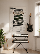 Oberheim OB-Xa Wall Art Poster - Synthesizer Poster, Music Studio Wall Decor, Gift for Music Producer