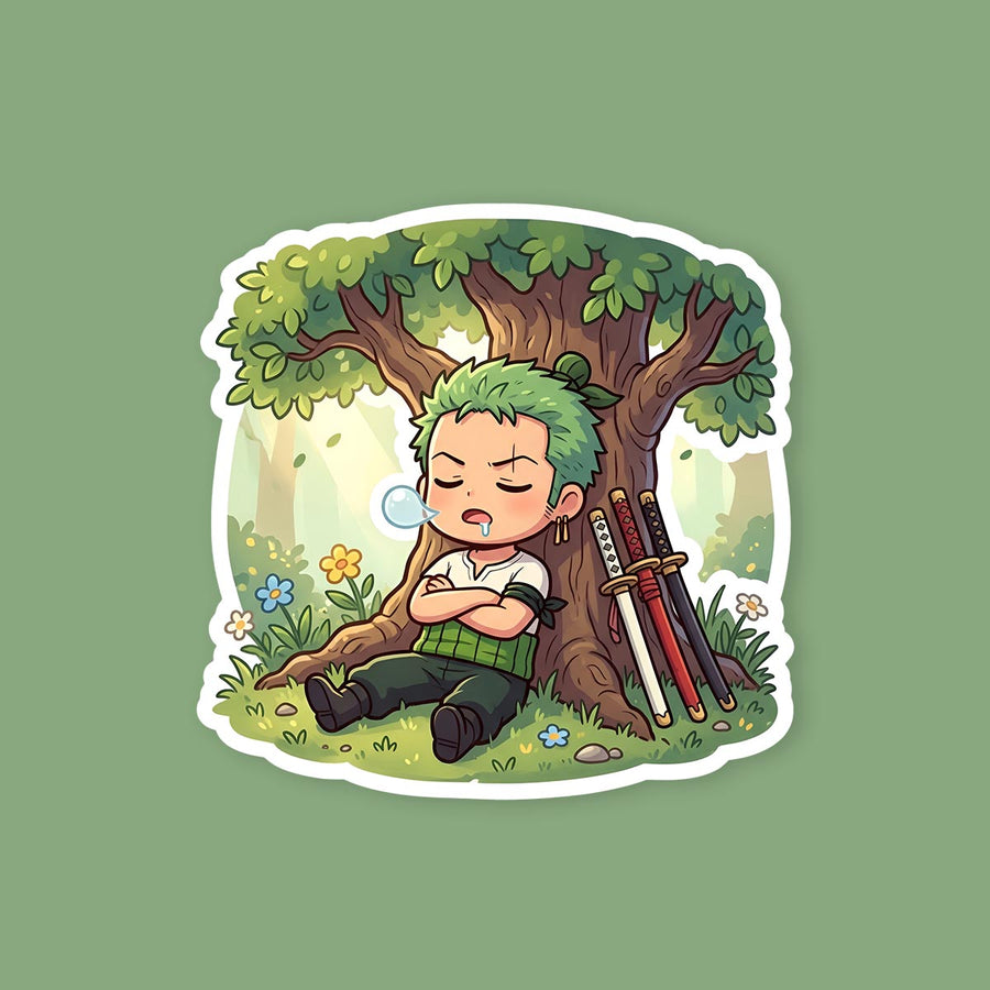 One Piece Zoro Sleeping Sticker