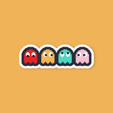 Pacman Ghosts Sticker