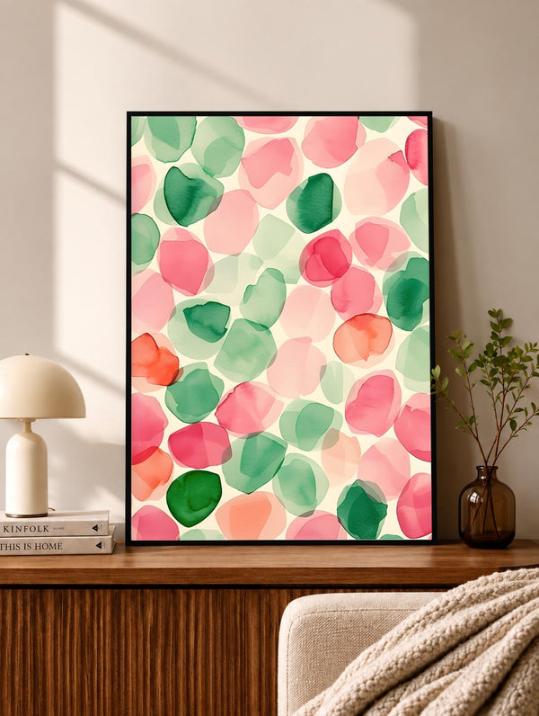 Pastel Pebble Pattern Abstract Poster