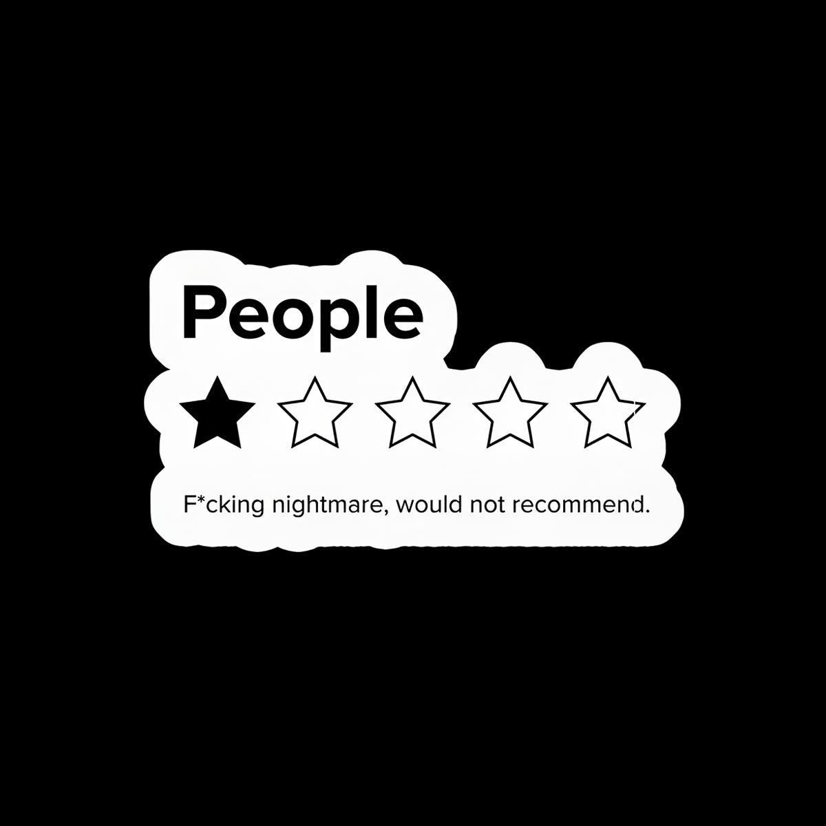 People One Star Review Sticker