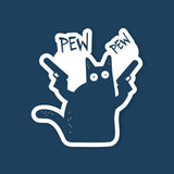 Pew Pew Cat Sticker