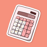 Pink Catculator Sticker