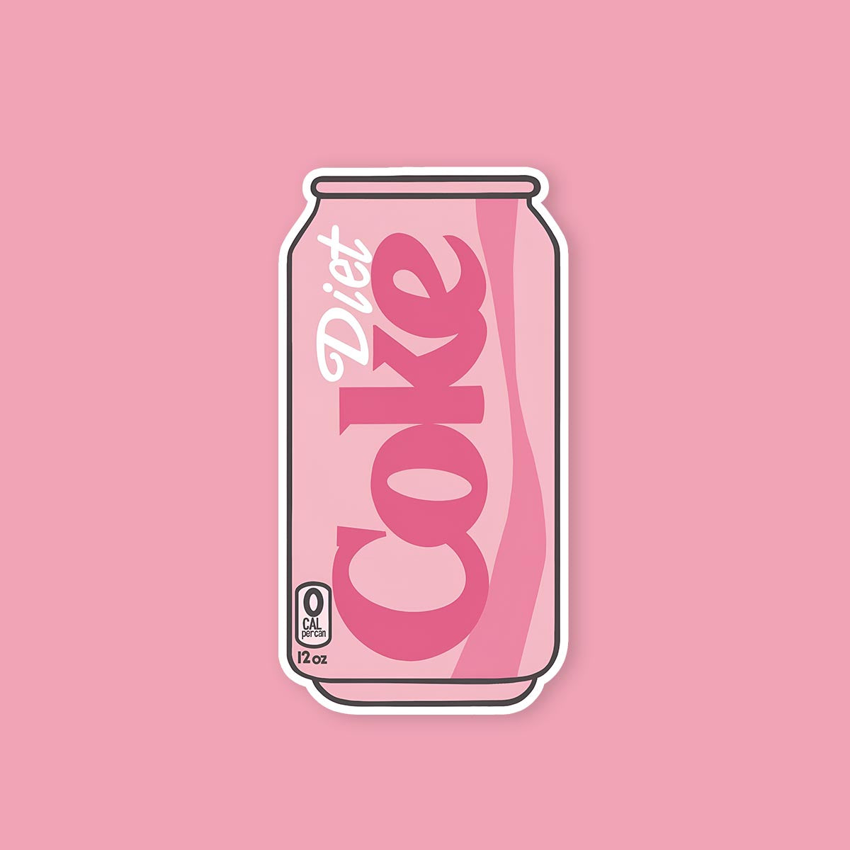 Pink Diet Coke Can Sticker
