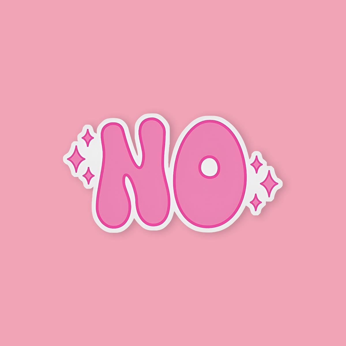 Pink No Bubble Sticker
