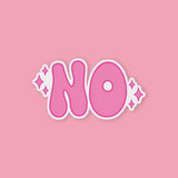 Pink No Bubble Sticker