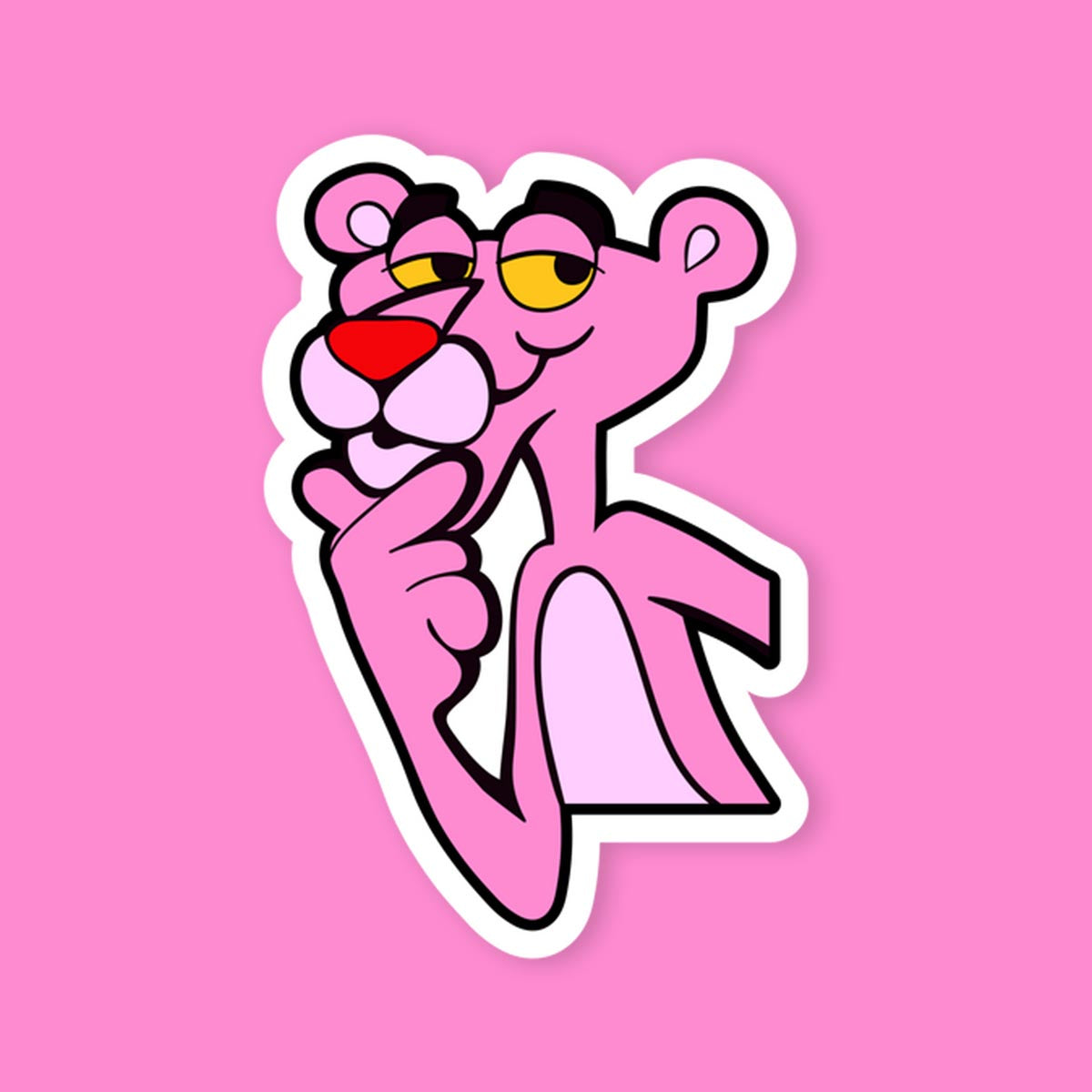 Pink Panther Heart Eyes Sticker