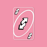 Pink Uno Reverse Card Sticker