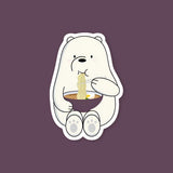 Polar Bear Noodles Sticker