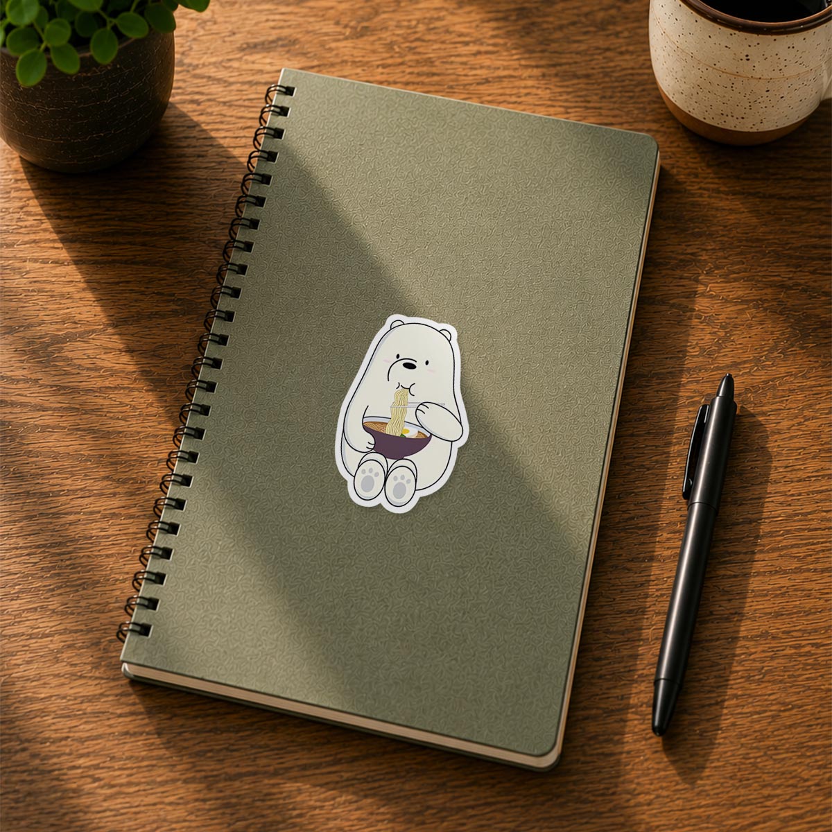 Polar Bear Noodles Sticker