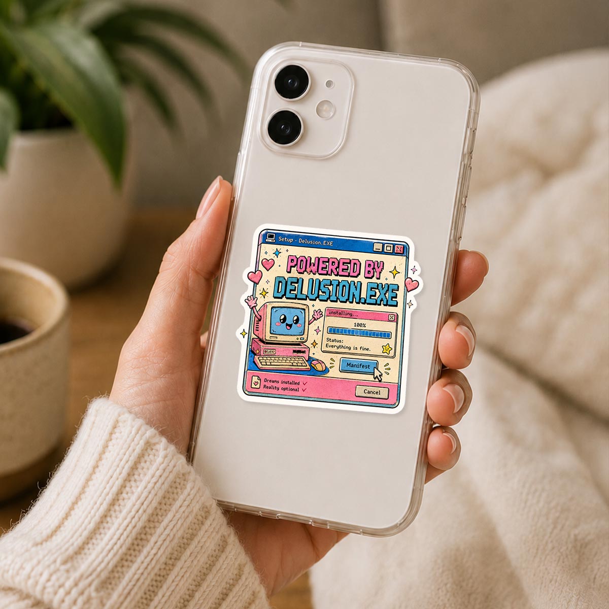 Powered By Delusion Sticker