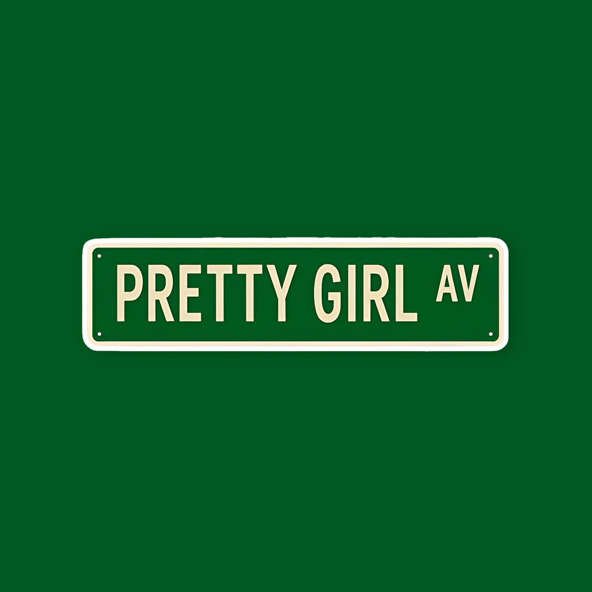 Pretty Girl Avenue Sign Sticker
