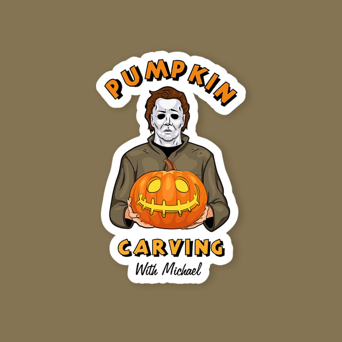 Pumpkin Carving Michael Myers Sticker