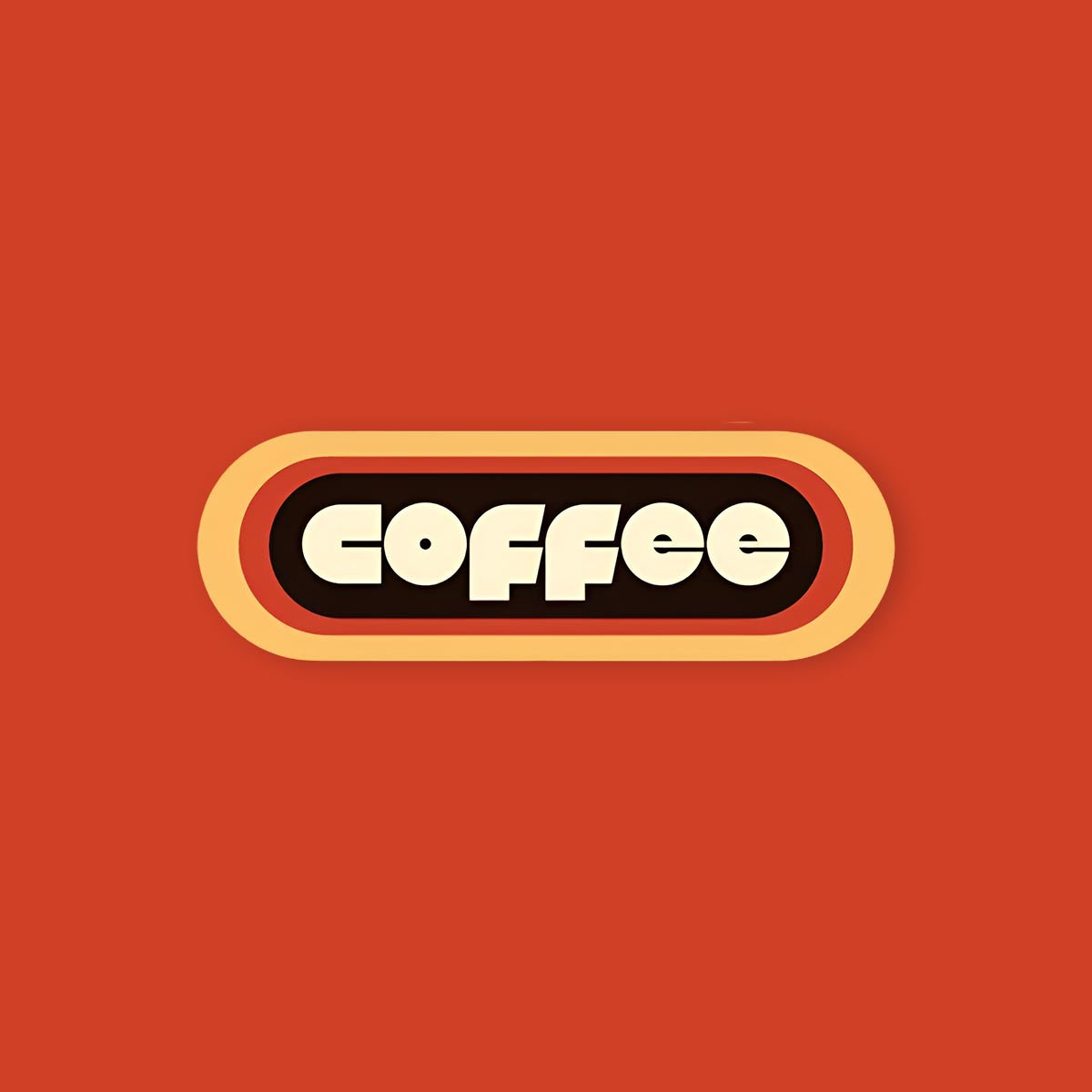 Retro Coffee Label Sticker