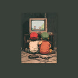 Retro Kids TV Gaming Poster Sticker