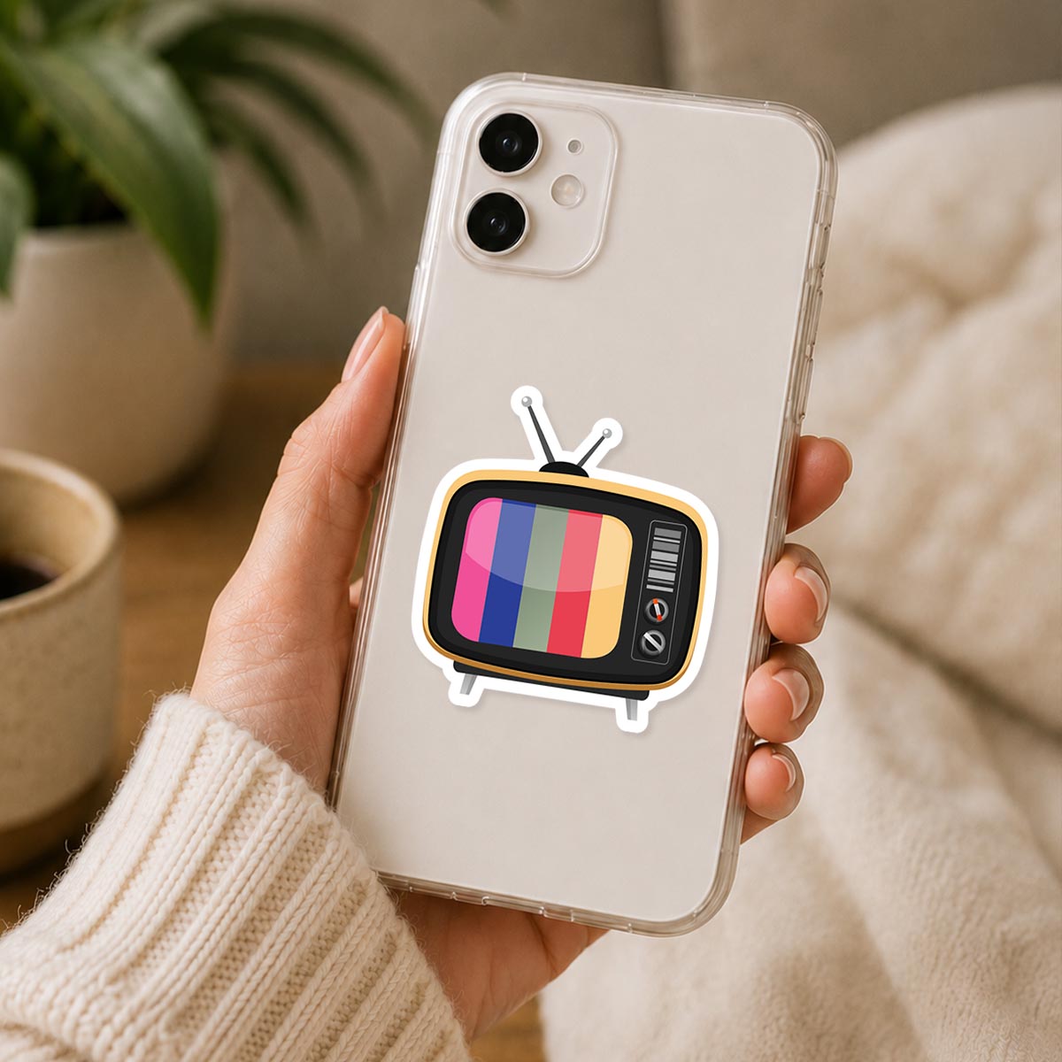 Retro TV Color Bars Sticker