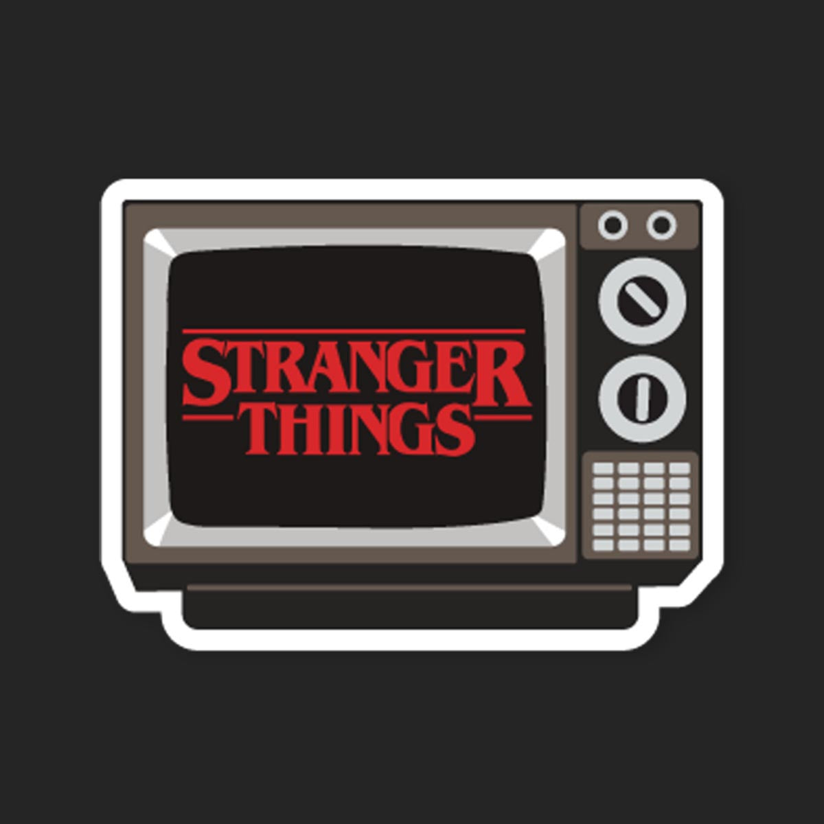 Retro TV Stranger Things Sticker
