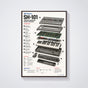 Roland SH-101 Wall Art Poster - Synthesizer Poster, Music Studio Wall Decor, Gift for Music Producer