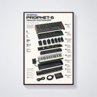 Sequential Prophet 6 Wall Art Poster - Synthesizer Poster, Music Studio Wall Decor, Gift for Music Producer