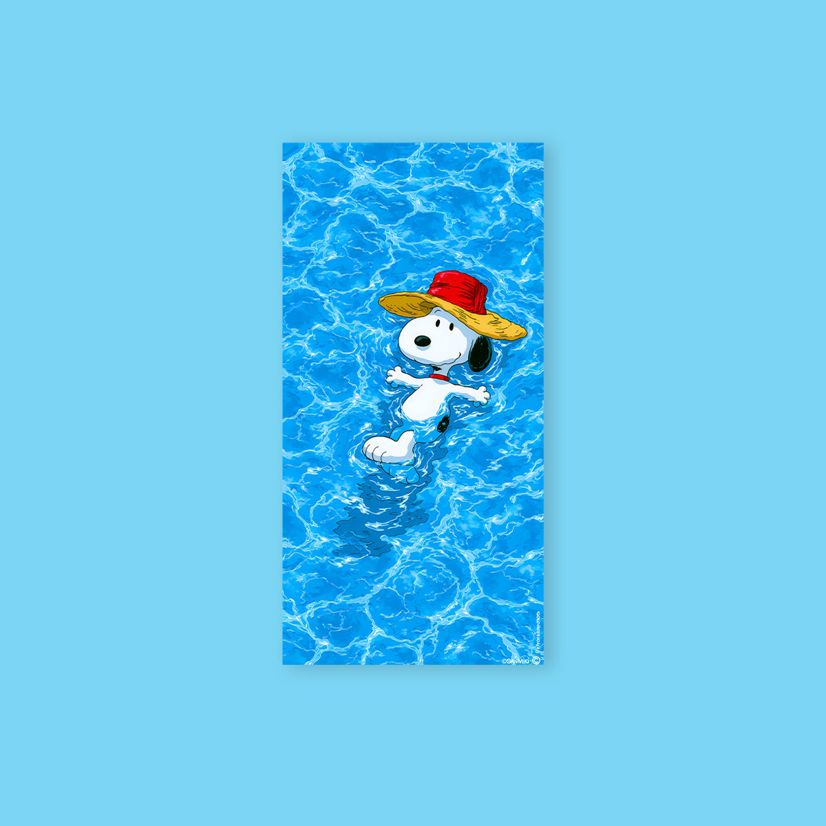 Snoopy Pool Float Poster Sticker