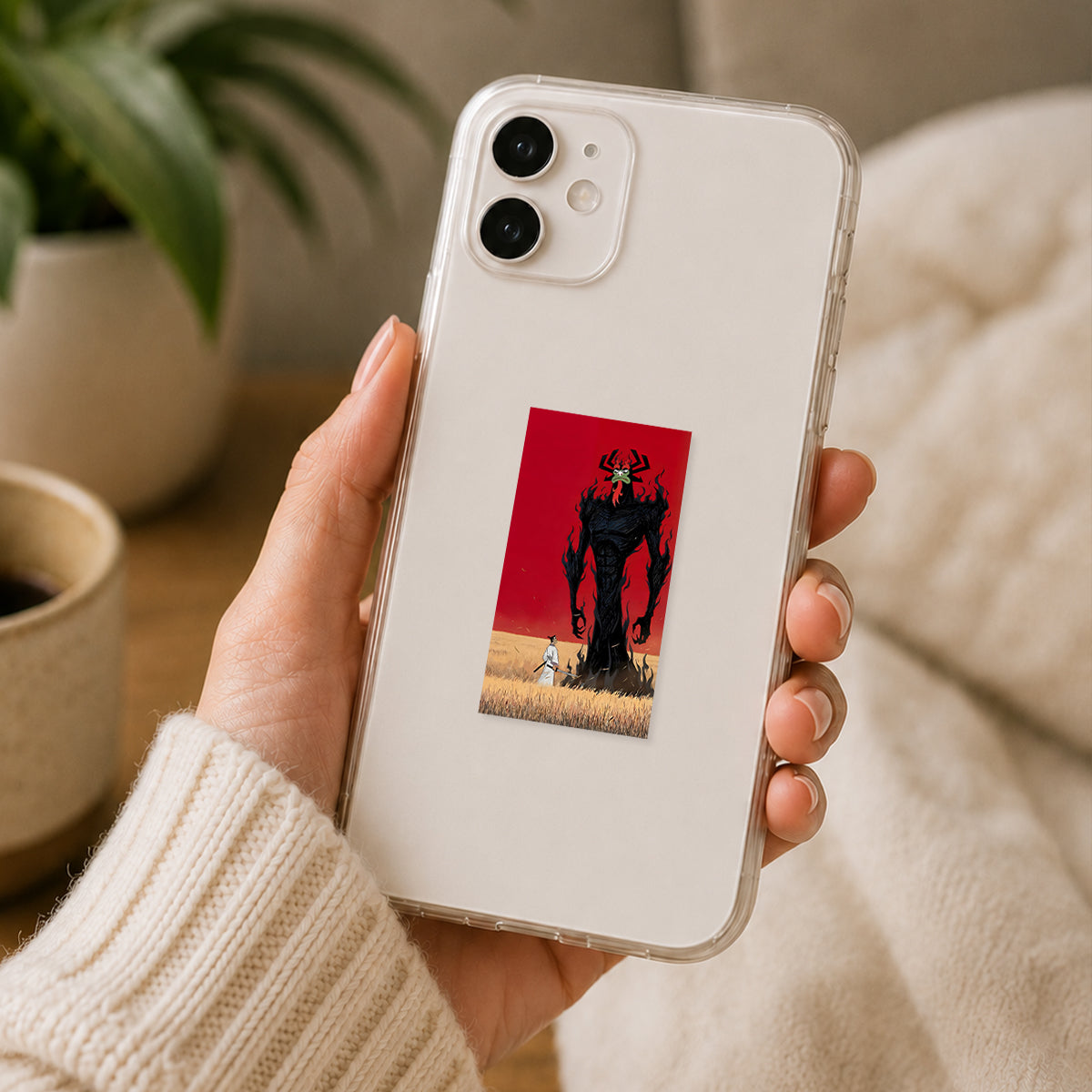 Spider Monster Red Sky Poster Sticker