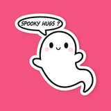 Spooky Hugs Cute Ghost Sticker