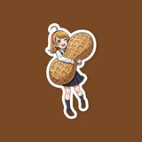 Spy X Family Anya Hugging Peanut Sticker