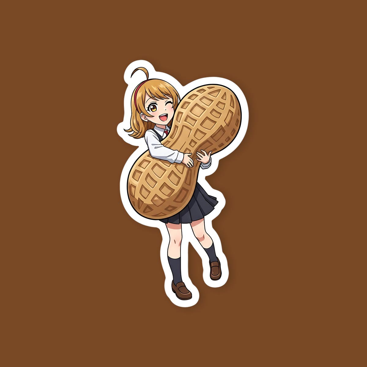 Spy X Family Anya Hugging Peanut Sticker