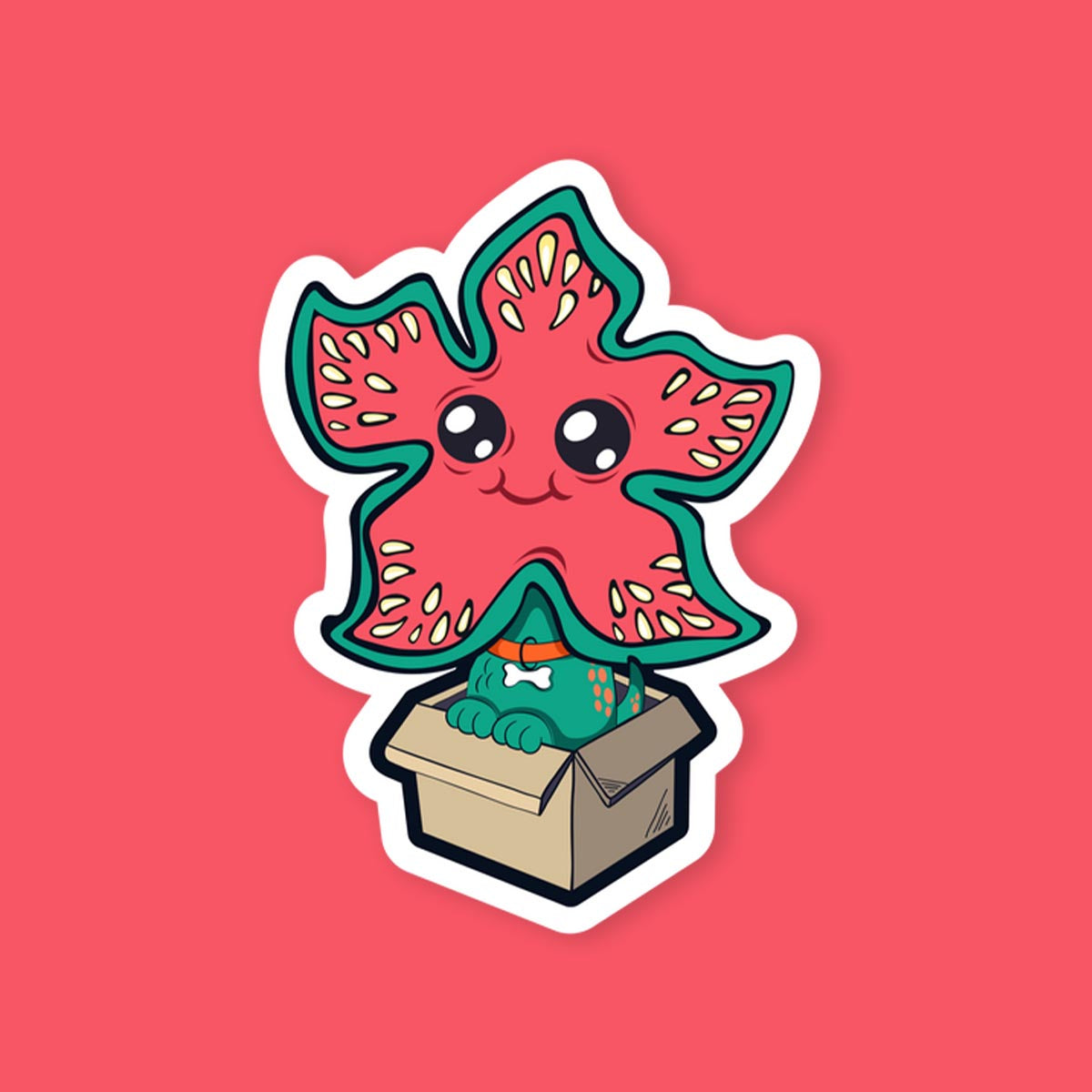 Stranger Things Demodog In Box Sticker
