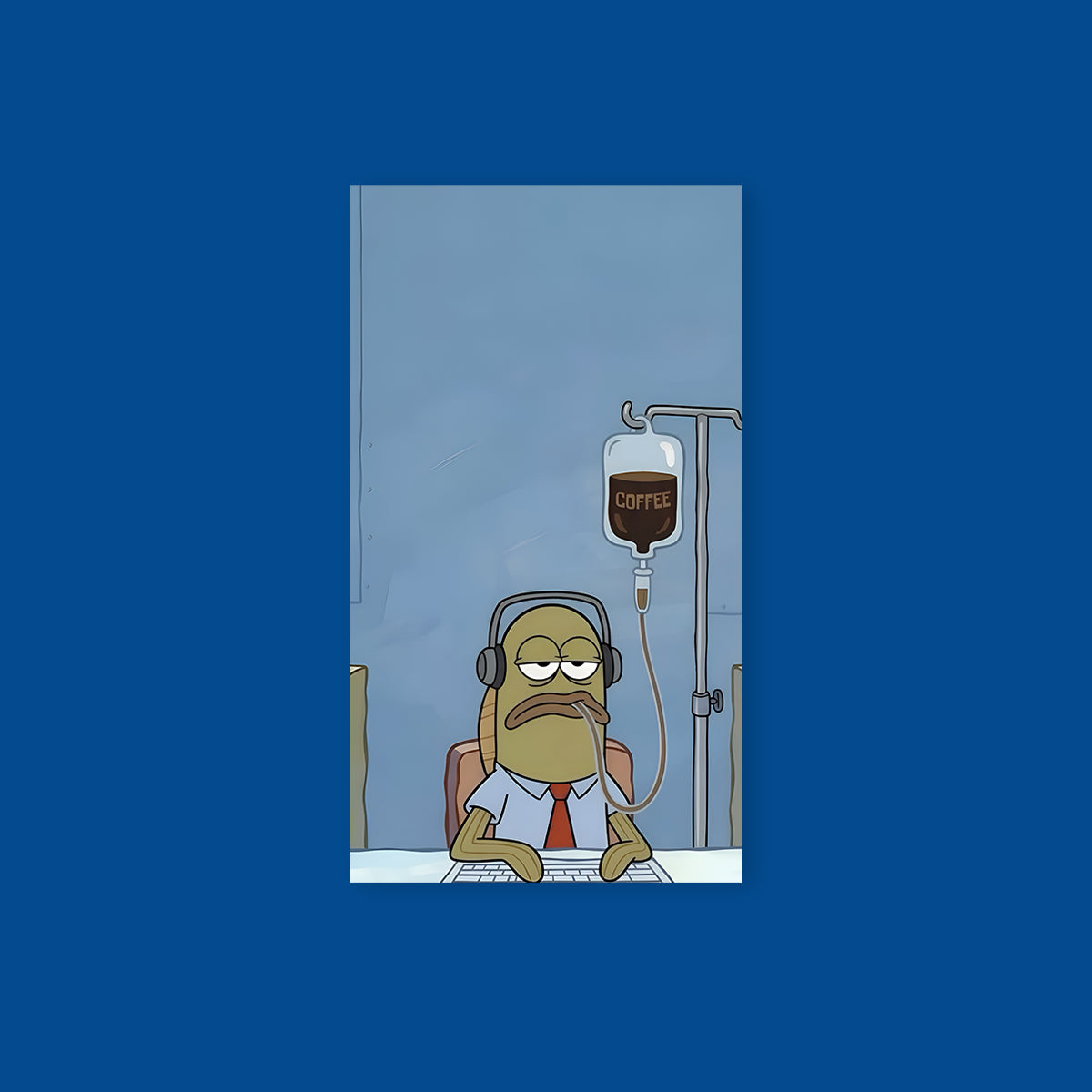 Tired Coffee IV Poster Sticker