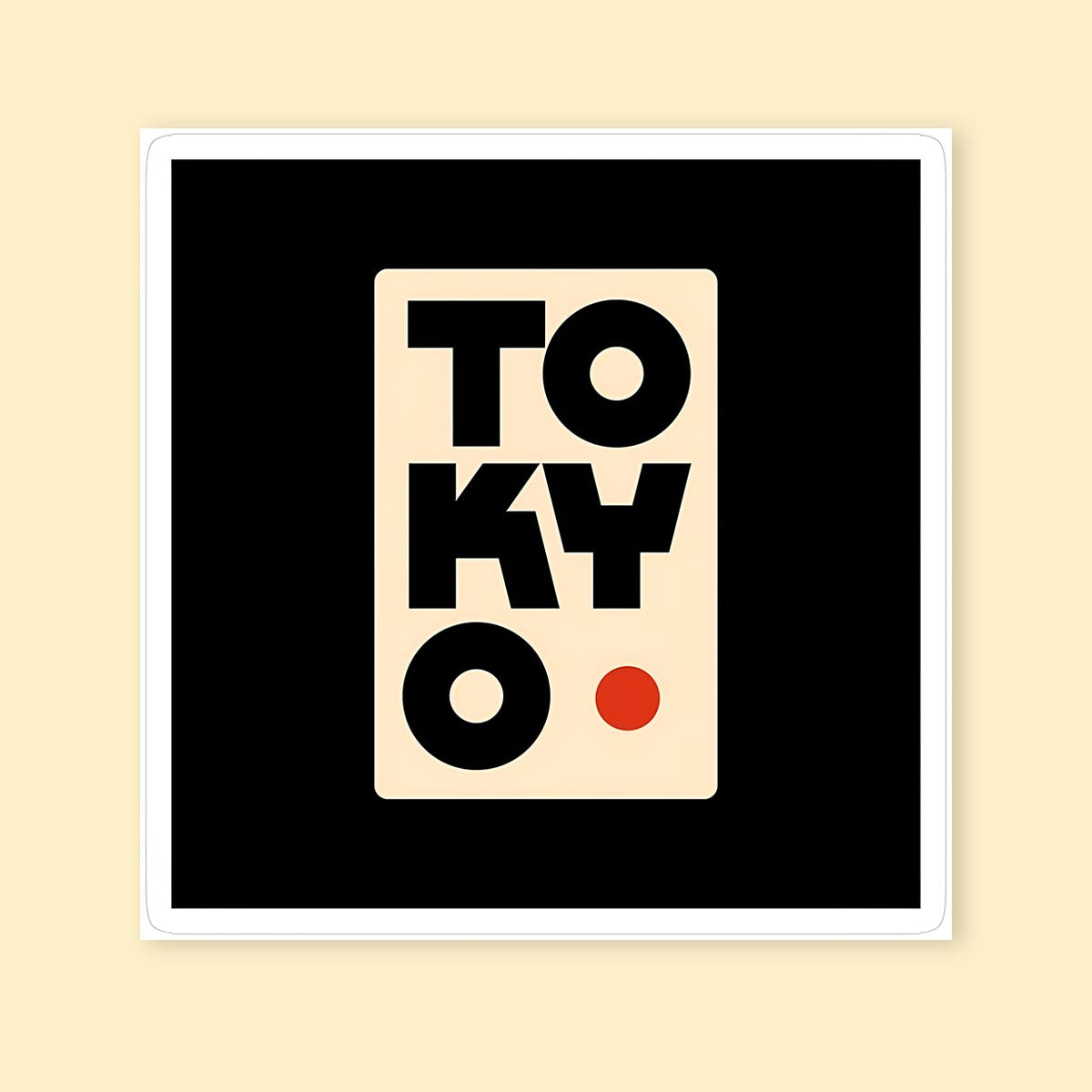 Tokyo Typography Poster Sticker