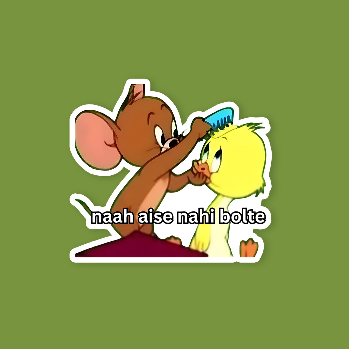 Tom And Jerry Hindi Meme Sticker