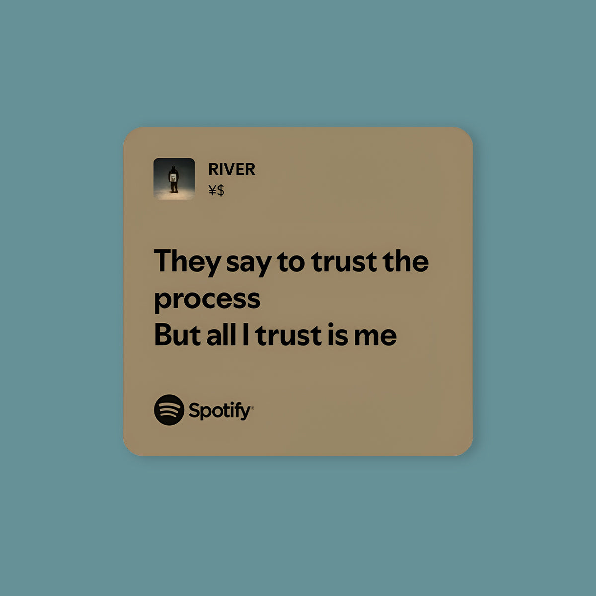 Trust The Process Spotify Quote Sticker