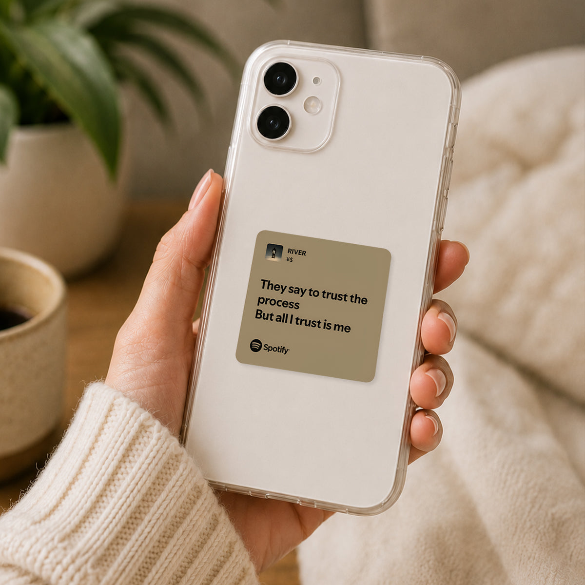 Trust The Process Spotify Quote Sticker