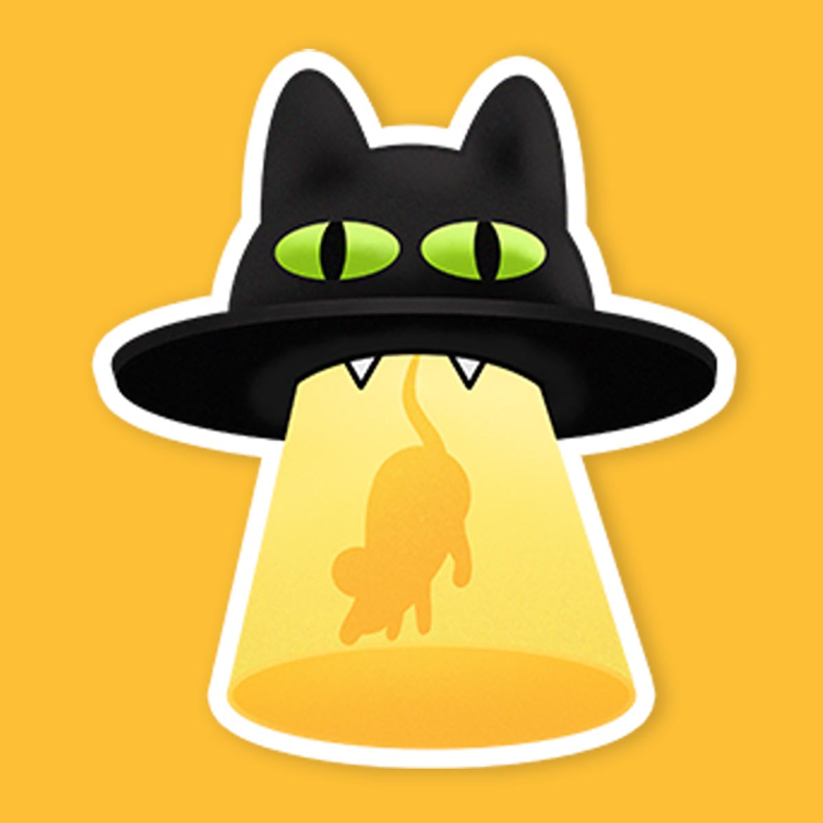 UFO Cat Sticker