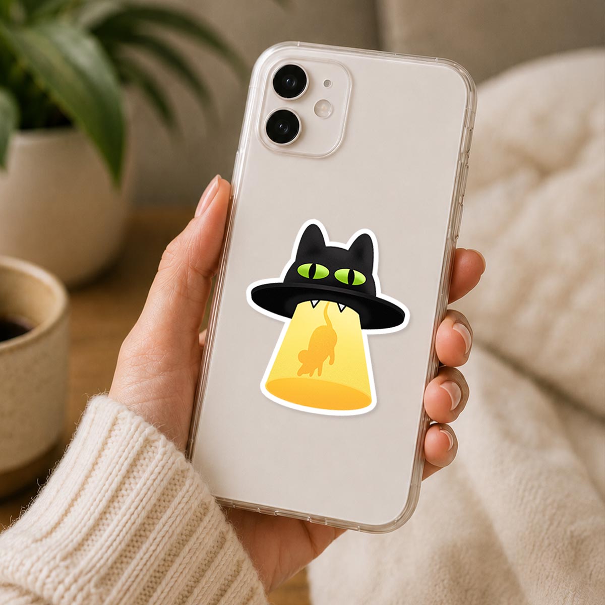 UFO Cat Sticker