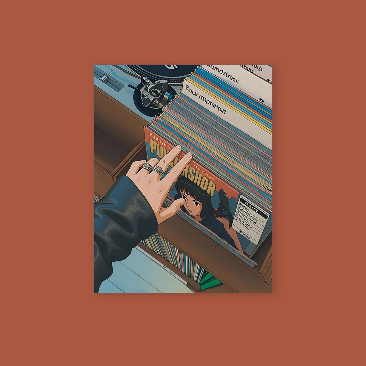 Vinyl Record Shop Sticker