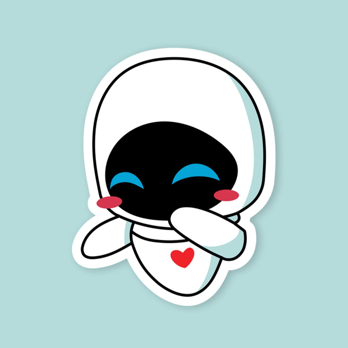 Wall E Robot Eve Shy Sticker