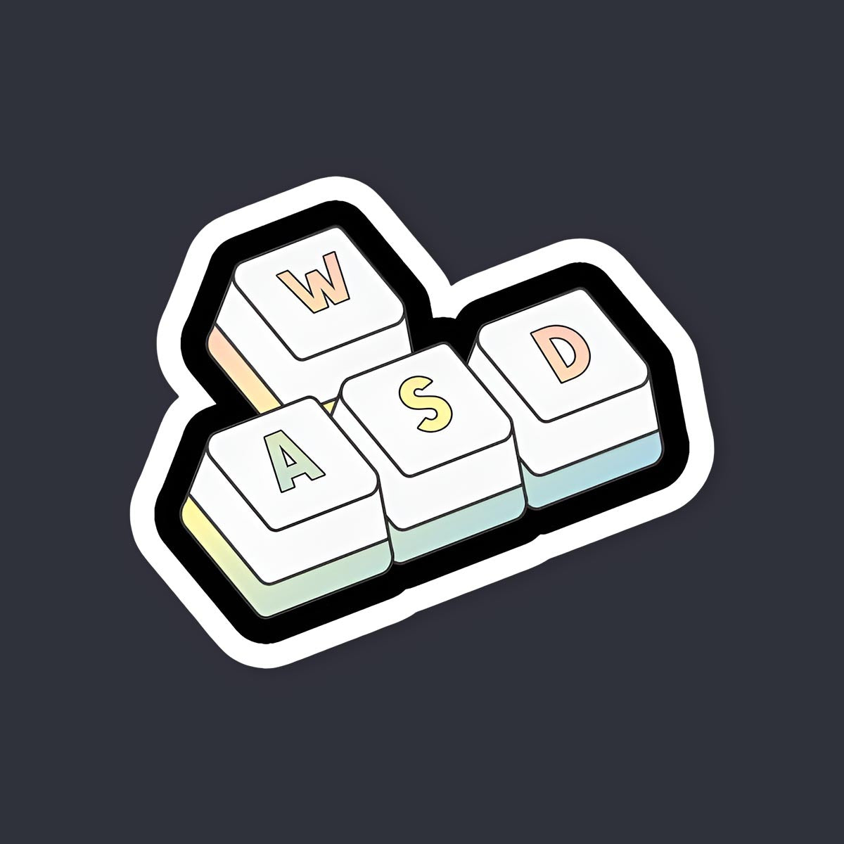 WASD Keyboard Keys Sticker