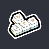 WASD Keyboard Keys Sticker