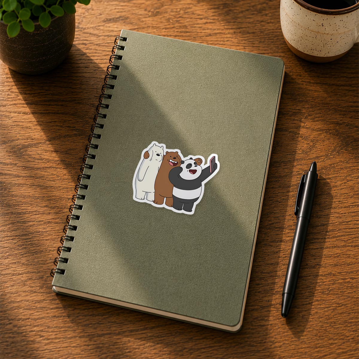 We Bare Bears Selfie Sticker