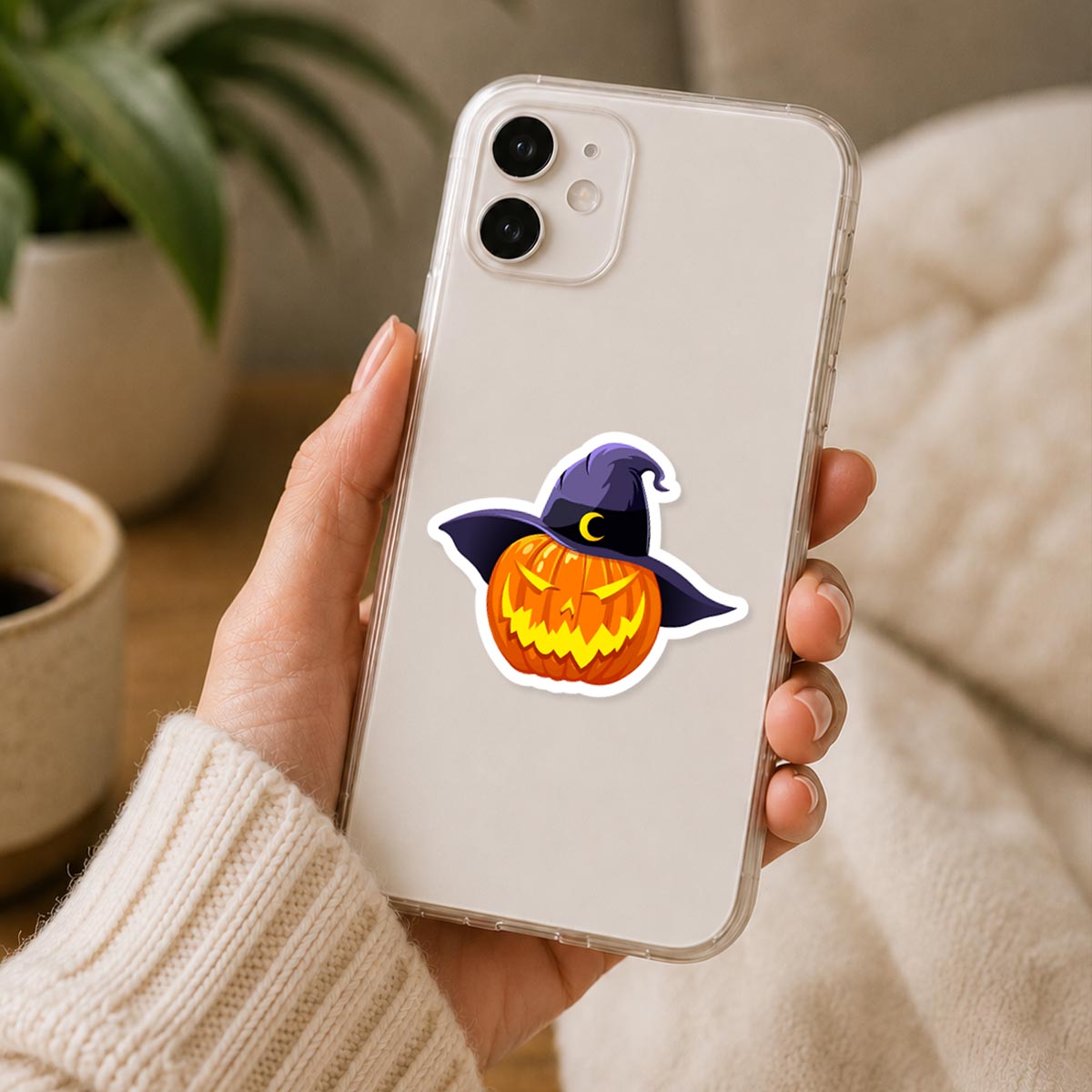 Witch Pumpkin Halloween Sticker