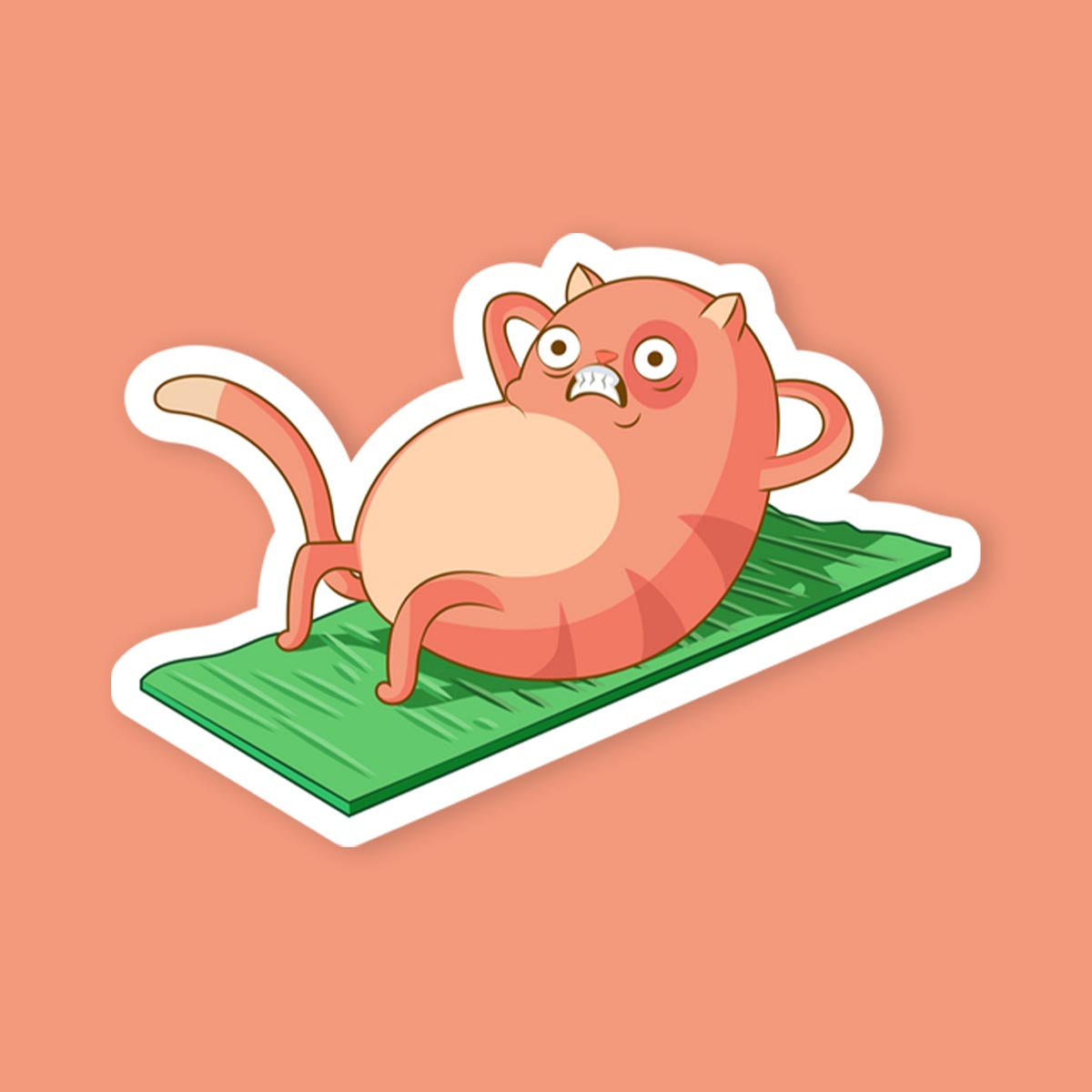 Workout Cat Sticker