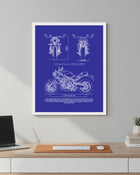 Yamaha XSR 155 Blueprint Line Art Poster - Bike Poster